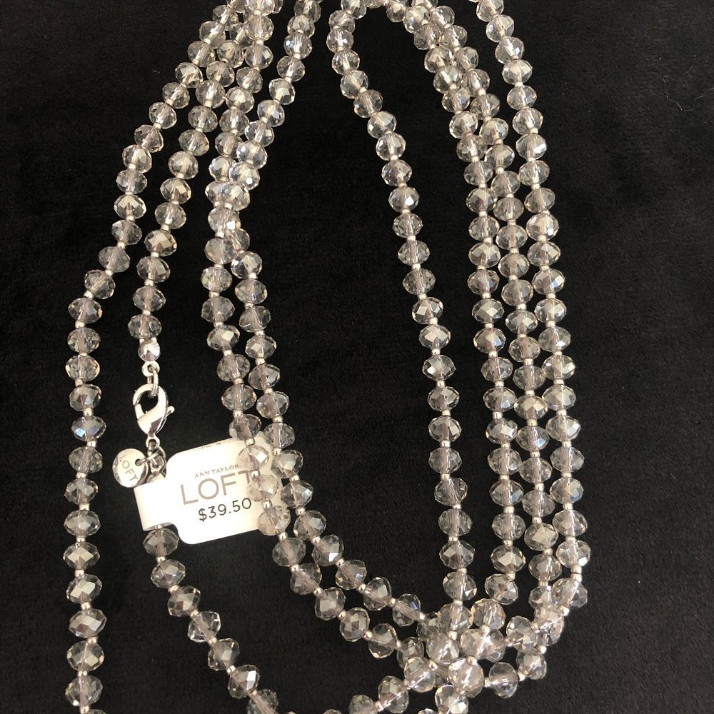 Faceted bead necklace strand